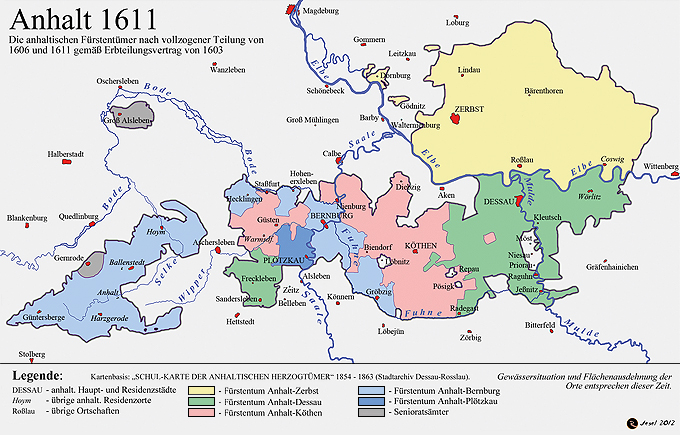 Karte Anhalt 1611