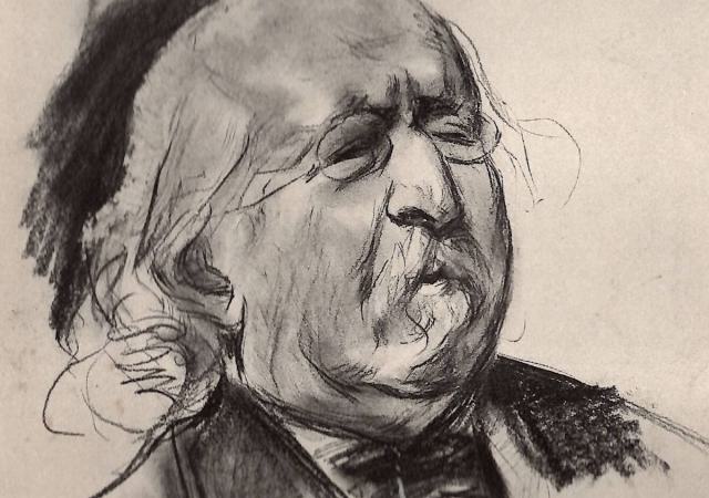 Prof. Hermann Cohen (1842-1918). Zeichnung von Max Liebermann*