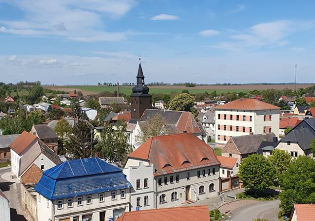 Vom Mauseturm hat man einen herrlichen Blick über Gröbzig und Anhalt.