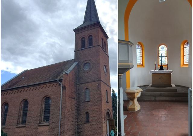 Die Göritzer Dorfkirche wurde 1879 im Stil der Neoromanik anstelle eines älteren Vorgängerbaus errichtet.